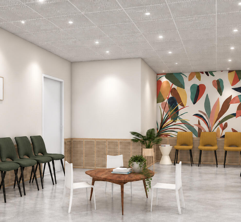 Salle d'attente - Seconde proposition Pouvoir proposer plusieurs ambiances pour un même espace.